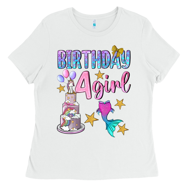 Birthday Girl 4 Ladies Tee by BundleAndBundleShop | Teevron