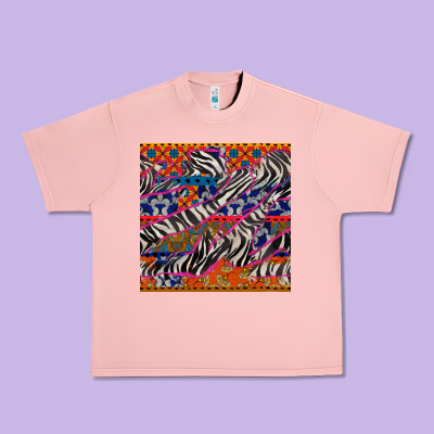 African Ankara Zebra Seamless Pattern Urban Heavy Tee Designed By Bundleandbundleshop