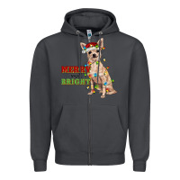 Smoke merry and bright chihuahua Zipper Hoodie - RanaPortraitStore