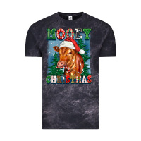 Cloud Black mooey christmas heifer Vintage Tee - FaDigitalArtStudio