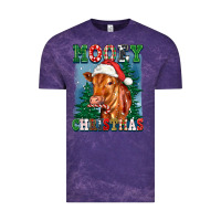 Cloud Purple mooey christmas heifer Vintage Tee - FaDigitalArtStudio