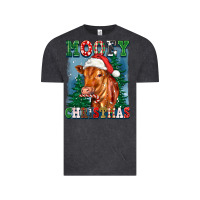 Vintage Black mooey christmas heifer Vintage Tee - FaDigitalArtStudio