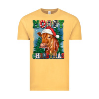Vintage Mustard mooey christmas heifer Vintage Tee - FaDigitalArtStudio