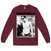 Burgundy johnny knoxville Long Sleeve Tee - DesigneFamous
