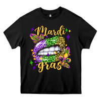 Black mardi gras with  lip olivia Heavy Core Tee - OliviaCreatesArt