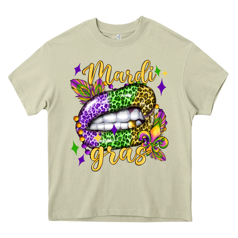 Mardi Gras With  Lip Olivia Heavy Core Tee by OliviaCreatesArt | Teevron