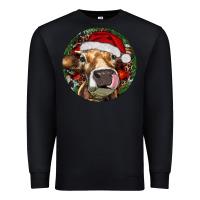 Black Hereford Cow Christmas Premium Sweatshirt - RanaPortraitStore
