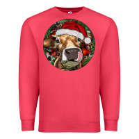 Cardinal Hereford Cow Christmas Premium Sweatshirt - RanaPortraitStore