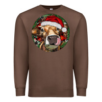 Chestnut Hereford Cow Christmas Premium Sweatshirt - RanaPortraitStore