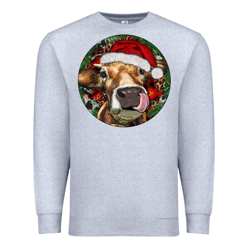 Hereford Cow Christmas Premium Sweatshirt by RanaPortraitStore | Teevron
