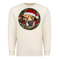 Sandshell Hereford Cow Christmas Premium Sweatshirt - RanaPortraitStore