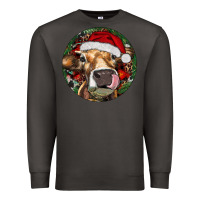 Smoke Hereford Cow Christmas Premium Sweatshirt - RanaPortraitStore