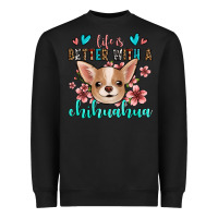 Black life is better with a chihuahua Heavyweight Sweatshirt - Jasminsmagicworld