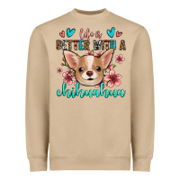Life Is Better With A Chihuahua Heavyweight Sweatshirt | Teevron
