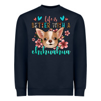 Navy life is better with a chihuahua Heavyweight Sweatshirt - Jasminsmagicworld