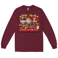 Burgundy Nuts About Christmas Long Sleeve Tee - CowhideDigitalArt