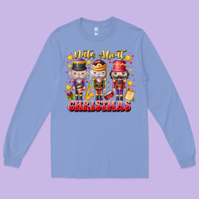 Nuts About Christmas Long Sleeve Tee Designed By Cowhidedigitalart
