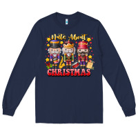 Navy Nuts About Christmas Long Sleeve Tee - CowhideDigitalArt