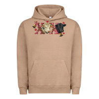 Pigment Burro xoxo charolais and black angus Urban Hoodie - RanaPortraitStore