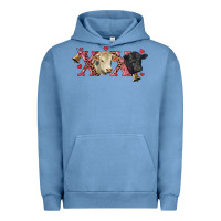 Pigment Pebble Blue xoxo charolais and black angus Urban Hoodie - RanaPortraitStore