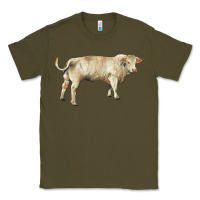 Army Green charolais bull Classic Tee - RanaPortraitStore