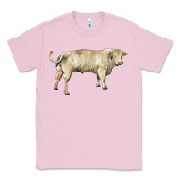 Bubblegum Pink charolais bull Classic Tee - RanaPortraitStore