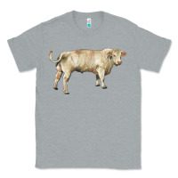 Heather Grey charolais bull Classic Tee - RanaPortraitStore