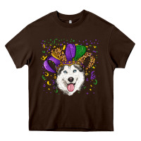 Chocolate Brown mardi gras hat husky Heavy Core Tee - RanaPortraitStore