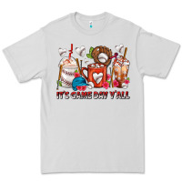 Dove Grey It's Game Day Y'all Baseball Coffee Cups Premium Tee - FaDigitalArtStudio