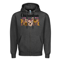 Charcoal Heather western chihuahua mom Zipper Hoodie - RanaPortraitStore