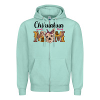 Seafoam western chihuahua mom Zipper Hoodie - RanaPortraitStore
