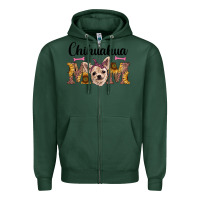 Sports Green western chihuahua mom Zipper Hoodie - RanaPortraitStore