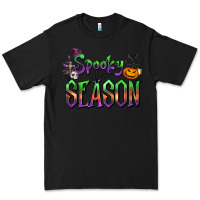 Black Halloween Spooky Season Premium Tee - FaDigitalArtStudio