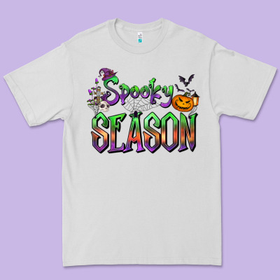 Halloween Spooky Season Premium Tee Designed By Fadigitalartstudio