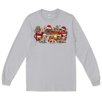 Moon Dust Christmas Dog Coffee Long Sleeve Tee - CowhideDigitalArt