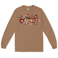 Toasted Coconut Christmas Dog Coffee Long Sleeve Tee - CowhideDigitalArt