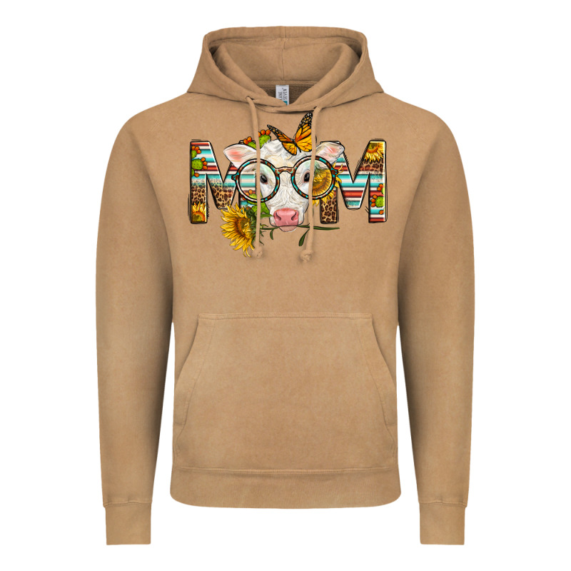 Western Baby Calf Mom With Sunflower Mother's Day Vintage Hoodie by LillyAllenDesigns | Teevron