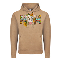 Vintage Coffee Western Baby Calf Mom With Sunflower Mother's Day Vintage Hoodie - LillyAllenDesigns