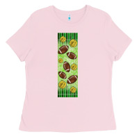 Bubblegum Pink american football with lightning bolt  pen wrap Ladies Tee - BundleAndBundleShop