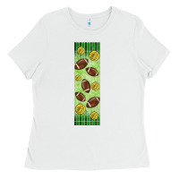 White american football with lightning bolt  pen wrap Ladies Tee - BundleAndBundleShop