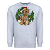 Heather Grey Cockapoo Christmas Premium Sweatshirt - RanaPortraitStore