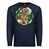 Navy Cockapoo Christmas Premium Sweatshirt - RanaPortraitStore