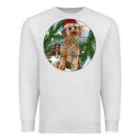 Oatmeal Heather Cockapoo Christmas Premium Sweatshirt - RanaPortraitStore