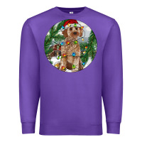 Purple Cockapoo Christmas Premium Sweatshirt - RanaPortraitStore