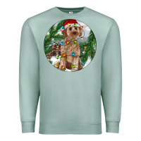 Seafoam Cockapoo Christmas Premium Sweatshirt - RanaPortraitStore