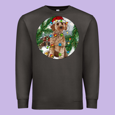 Cockapoo Christmas Premium Sweatshirt Designed By Ranaportraitstore