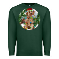 Sports Green Cockapoo Christmas Premium Sweatshirt - RanaPortraitStore