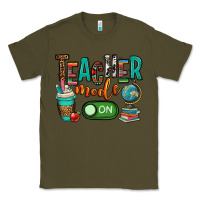 Army Green teacher mode on Classic Tee - OliviaCreatesArt