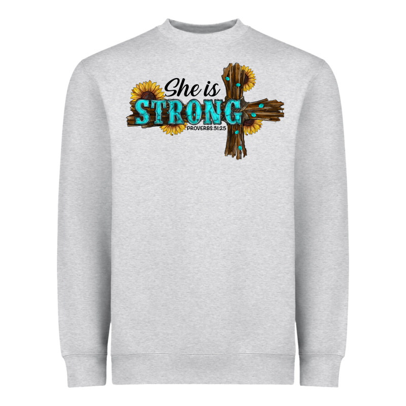 She Is Strong Western Cross Heavyweight Sweatshirt by RanaPortraitStore | Teevron