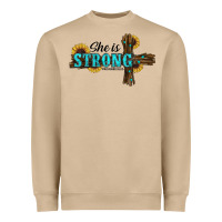Mushroom She Is Strong Western Cross Heavyweight Sweatshirt - RanaPortraitStore